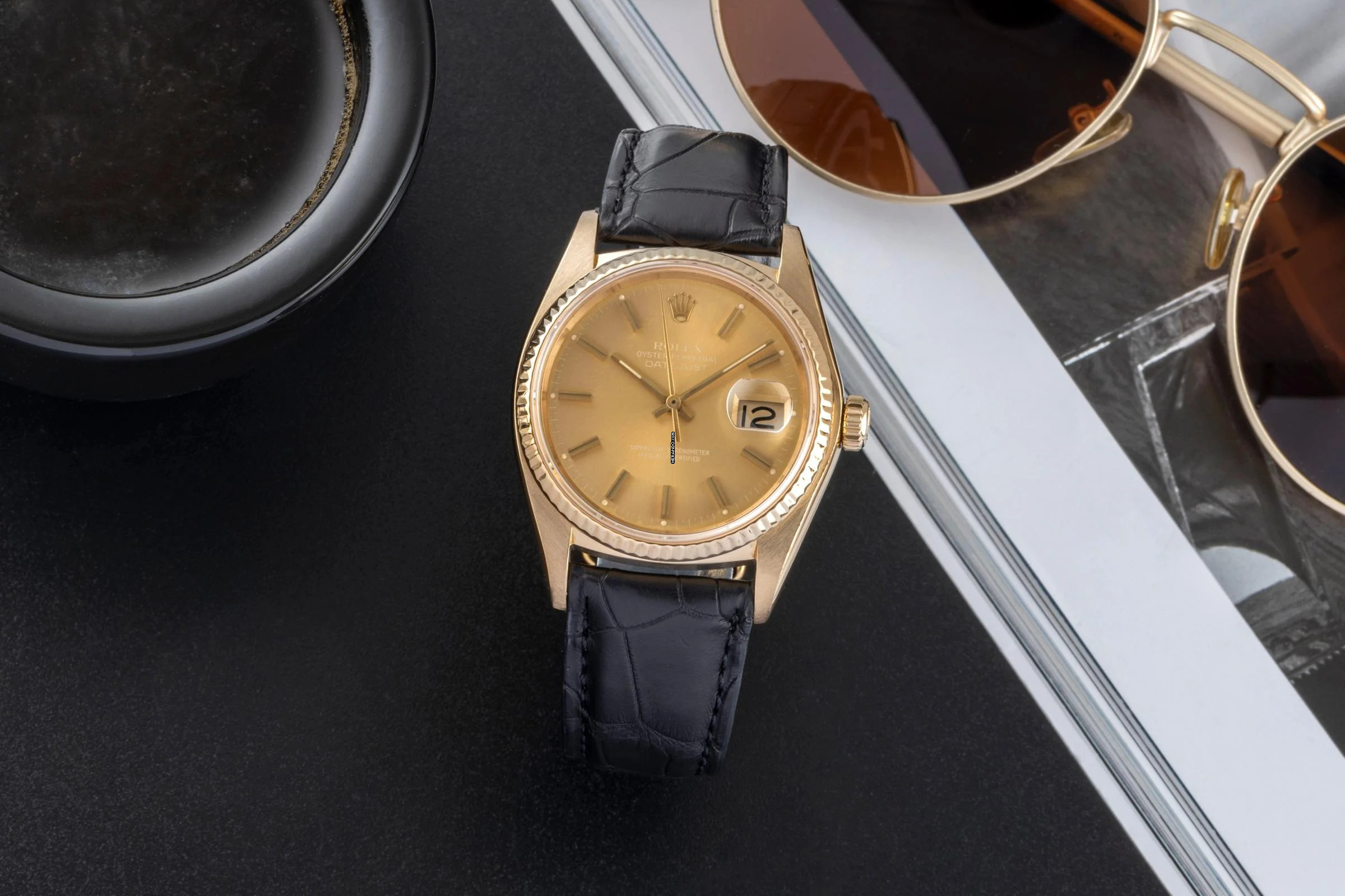 Rolex Datejust 36 18K Gold Automatik Oyster Perpetual Ref. 16018 Klassiker
