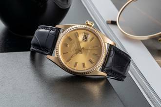 Thumbnail von Rolex Datejust 36 18K Gold Automatik Oyster Perpetual Ref. 16018 Klassiker