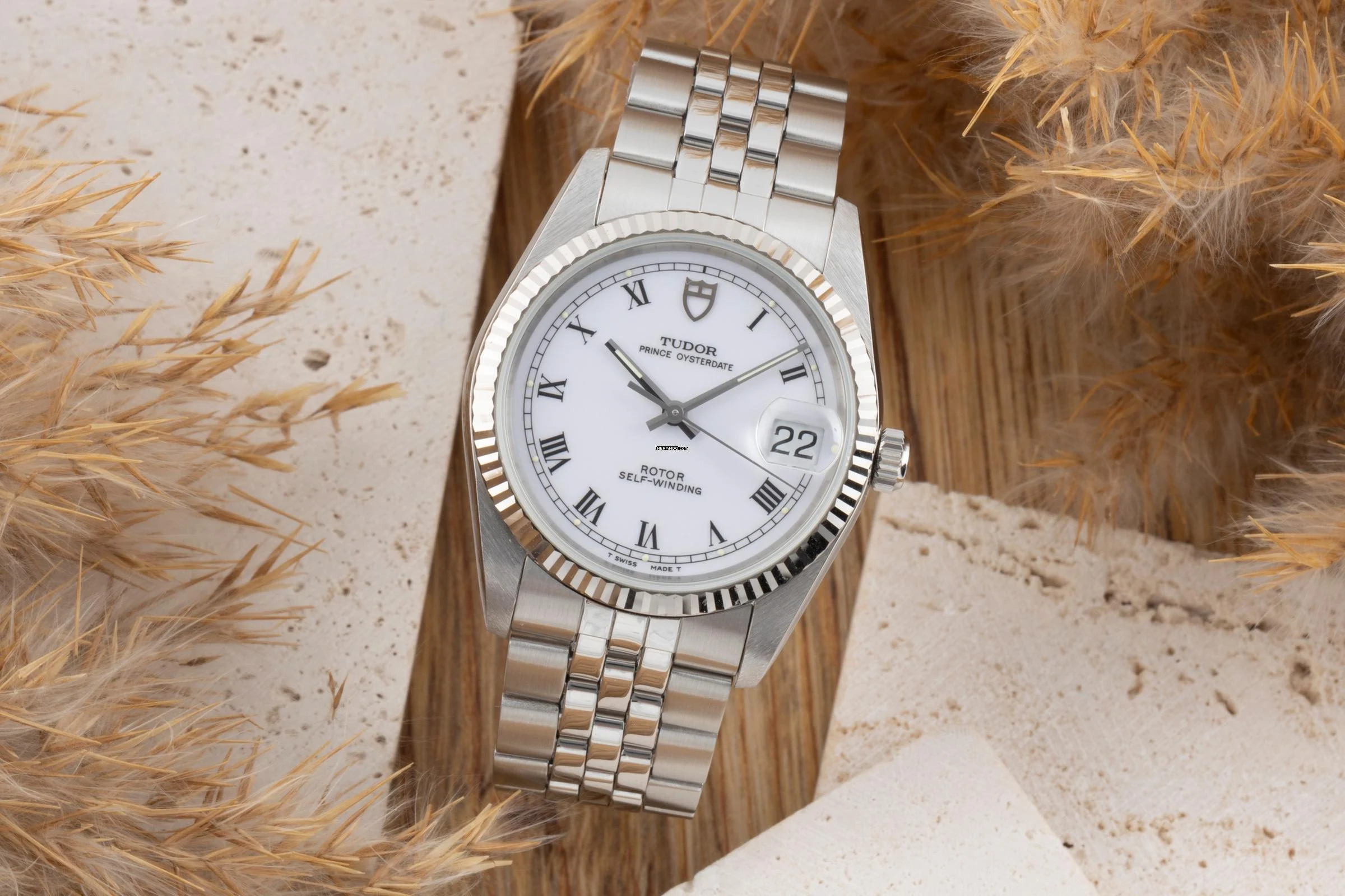 Tudor Prince Date Stahl/Weissgold Automatik Ref. 74034 Papiere 1996