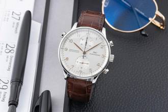 Thumbnail von IWC Portugieser Chronograph Rattrapante Chronograph Edelstahl Handaufzug Ref. IW371202 B&P