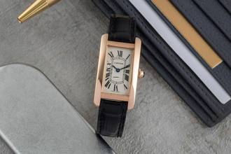 Thumbnail von Cartier Tank Américaine 18k Rotgold Quarz Damenuhr Ref. W2607456 B&P