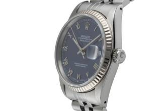 Thumbnail von Rolex Datejust 36 Blue Roman Dial Stahl / Weissgold Ref. 16234 L-Serie Box