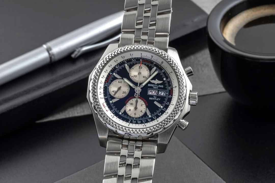  Breitling Bentley GT Chronograph Edelstahl Automatik Ref. A13362 B&P 2009 