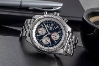Thumbnail von Breitling Bentley GT Chronograph Edelstahl Automatik Ref. A13362 B&P 2009