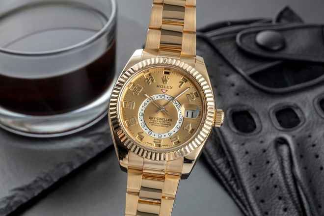  Rolex Sky-Dweller 18k (0,750) Gold Automatik Herrenuhr Ref. 326938 B&P 2016 