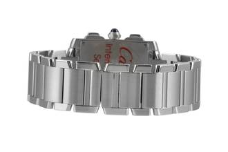 Thumbnail von Cartier Tank Française Chronograph Edelstahl Quarz Herrenuhr Ref. W51001Q3