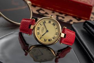 Thumbnail von Cartier Vendome LC GM Vermeil 925 Silber Ivory Dial Medium Size Ref. 590003