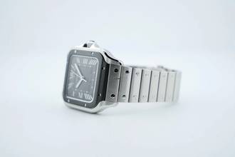 Thumbnail von Cartier Santos Large - Box+Papers - Cartier Warranty Until 2029 - Additional Rubber Strap WSSA0037 2021
