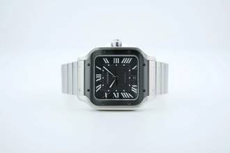 Thumbnail von Cartier Santos Large - Box+Papers - Cartier Warranty Until 2029 - Additional Rubber Strap WSSA0037 2021