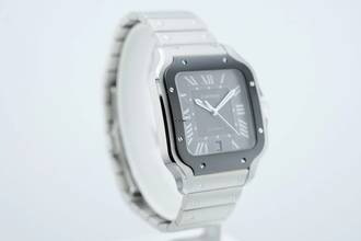 Thumbnail von Cartier Santos Large - Box+Papers - Cartier Warranty Until 2029 - Additional Rubber Strap WSSA0037 2021