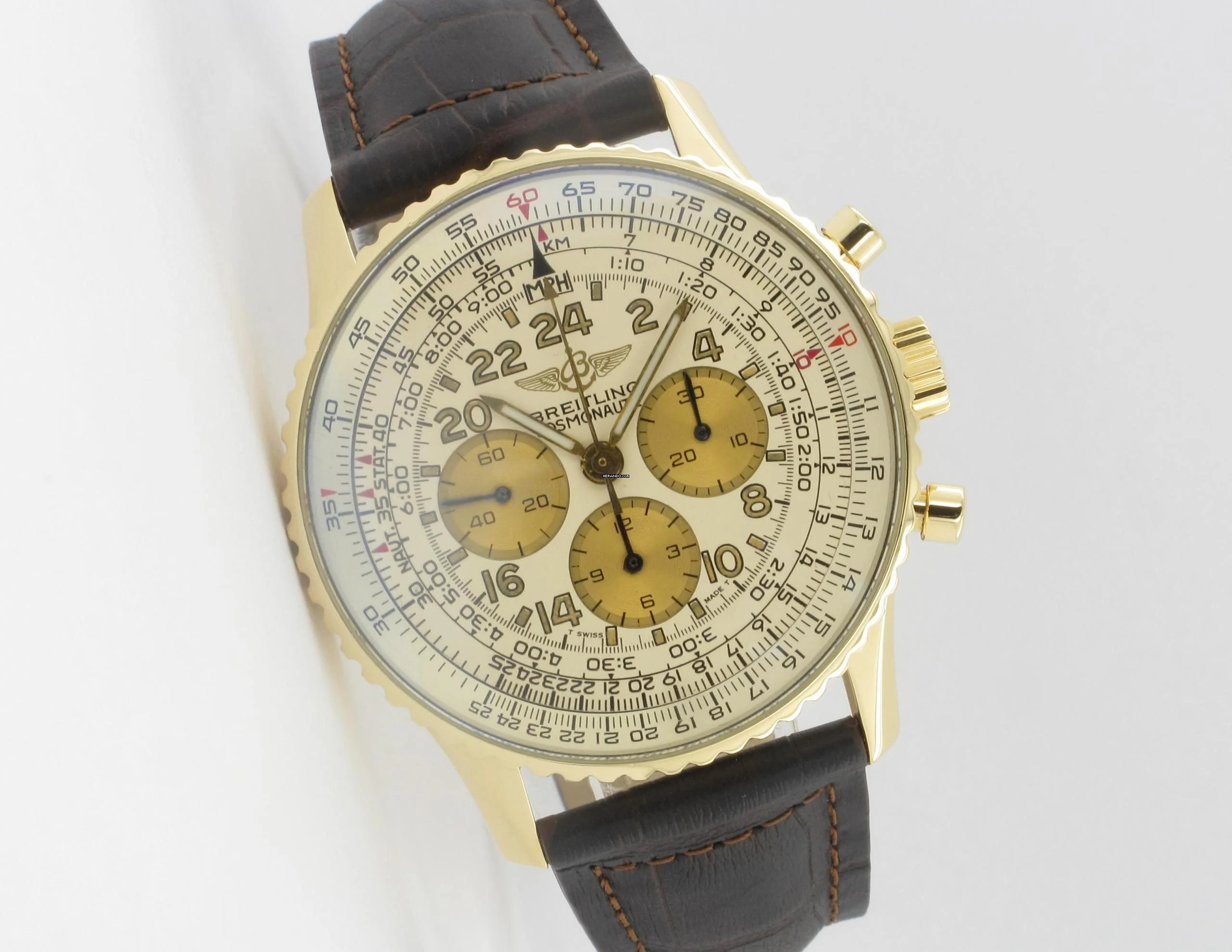  Breitling Navitimer Cosmonaute 18K Gold 