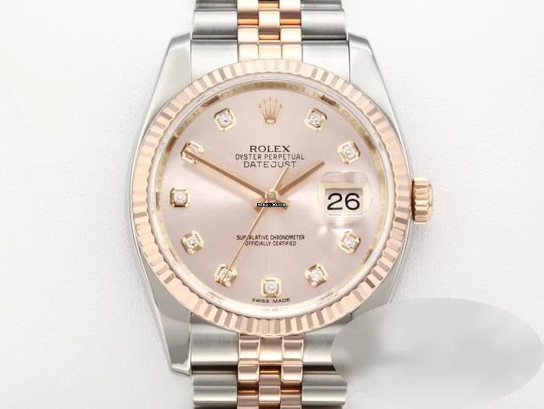 Rolex Datejust 36 36mm 116231 2011 Stahl Rosegold 750 Diamanten Automatik