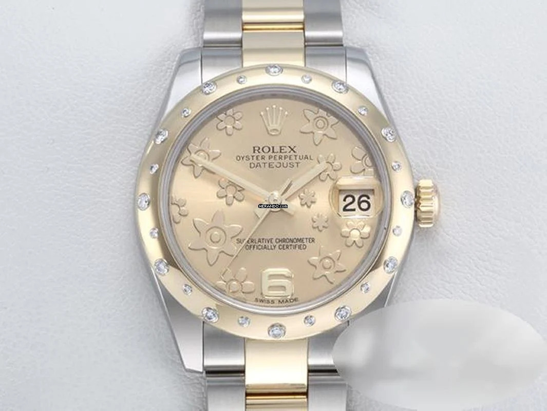 Rolex Datejust 31 Medium 31mm 178343 2013 Stahl Gelbgold 750 Diamanten Automatik Stainless Steel 18kt Yellow Gold Oyster-band Chronometer