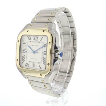  Cartier Santos Large Automatic Steel Gold 