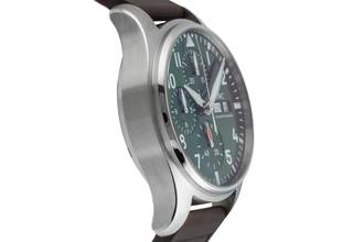Thumbnail von IWC Fliegeruhr Chronograph Pilot Chronograph Green Stahl Automatik Ref. IW388103 B&P 2021