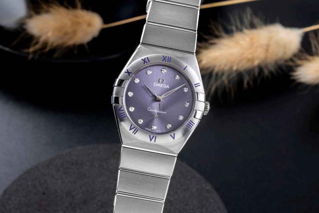  Omega Constellation Ladies Diamant-Zifferblatt Stahl Damen Ref.131.10.28.60.60.002 B&P 