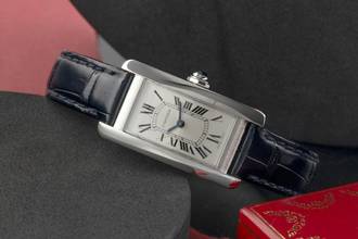 Thumbnail von Cartier Tank Américaine SM Damenuhr Ref. WSTA0043 4274 B&P 2022