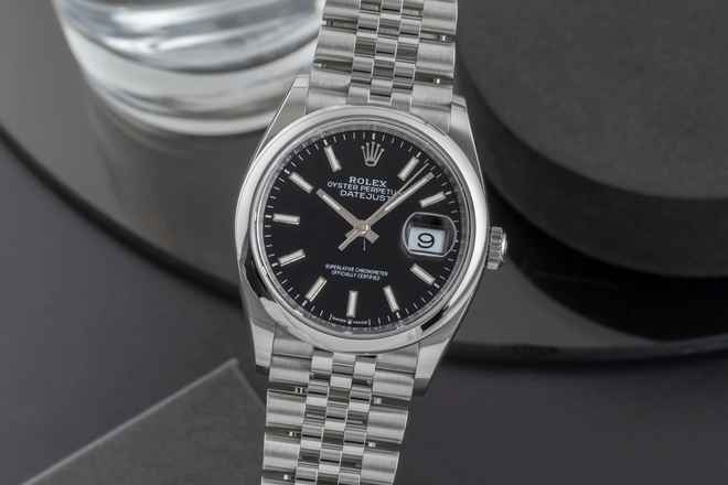  Rolex Datejust 36 Black Dial Stahl Automatik Herren Ref. 126200 Box & Papiere 2025 