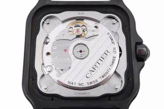Thumbnail von Cartier Santos Black Edelstahl Automatik Herrenuhr Ref. WSSA0039 B&P 2020