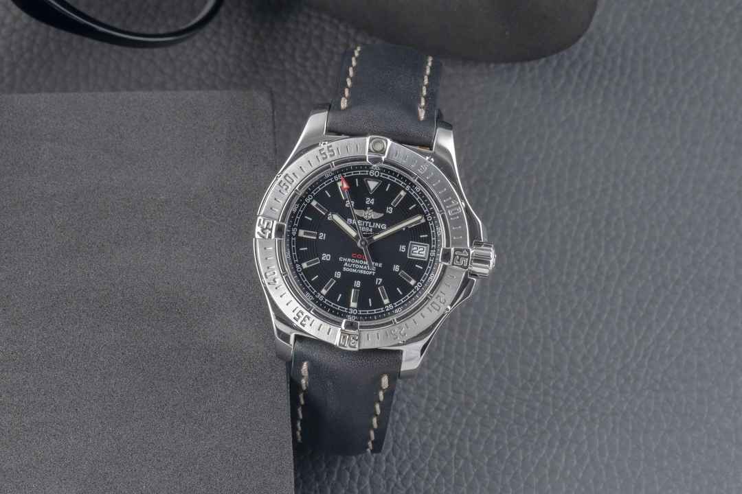  Breitling Colt Automatic 500M Black Dial Edelstahl Automatik Herrenuhr Ref. A17380 