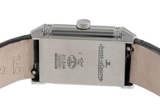 Thumbnail von Jaeger-LeCoultre Reverso Classic Small Duetto Stahl Diamanten Handaufzug Ref. Q2668430 211.8.44 B&P