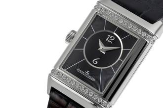 Thumbnail von Jaeger-LeCoultre Reverso Classic Small Duetto Stahl Diamanten Handaufzug Ref. Q2668430 211.8.44 B&P