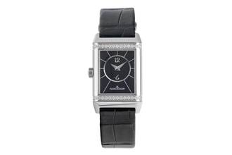Thumbnail von Jaeger-LeCoultre Reverso Classic Small Duetto Stahl Diamanten Handaufzug Ref. Q2668430 211.8.44 B&P