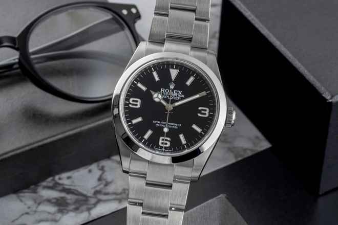  Rolex Explorer 40 Oyster Edelstahl Automatik Herrenuhr Ref. 224270 