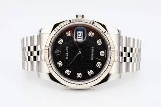 Thumbnail von Rolex Datejust 36 36mm Jubilee Black Anniversary Diamonds Dial - With Box And Papers - 116234 2015