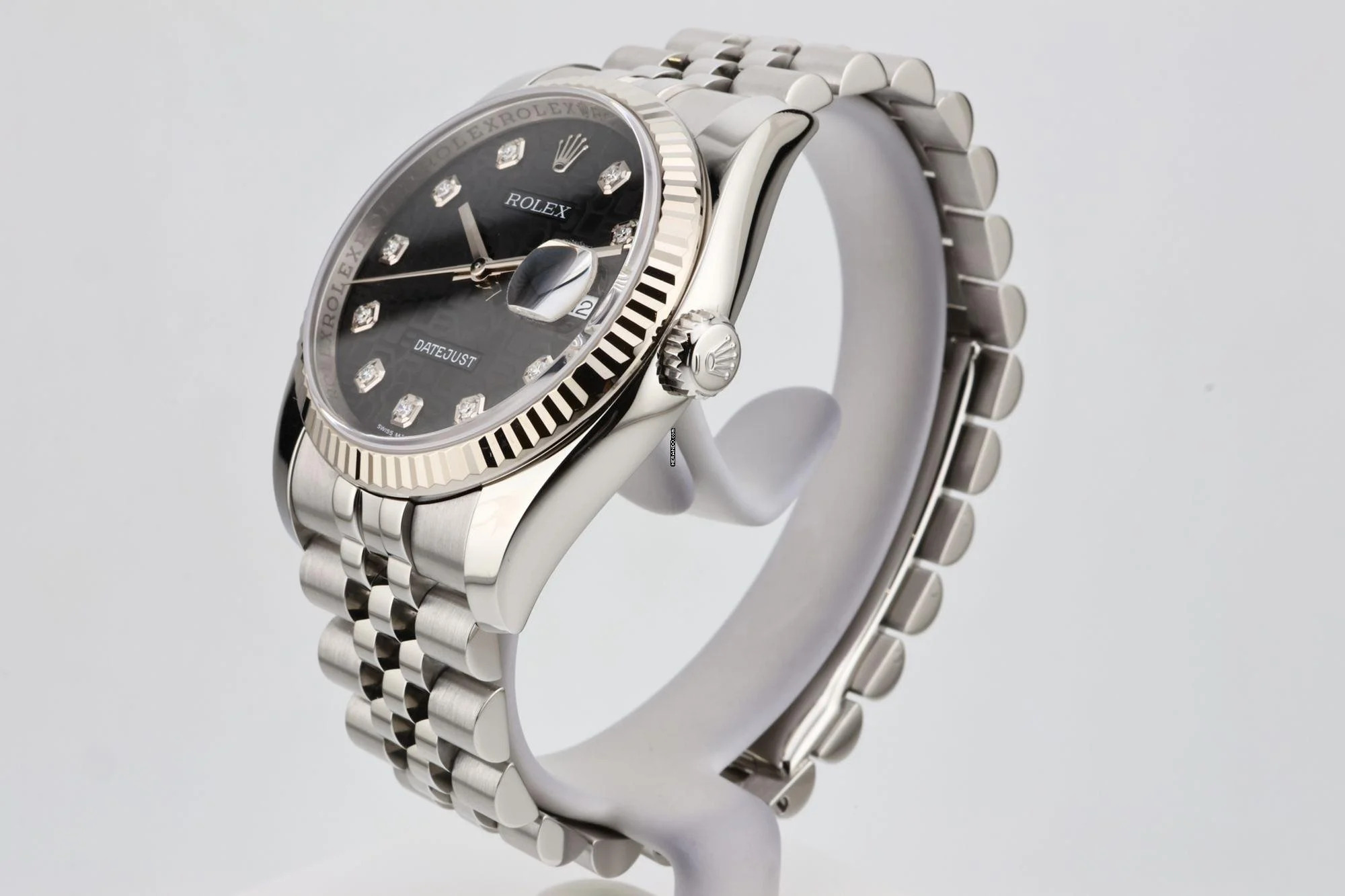 Rolex Datejust 36 36mm Jubilee Black Anniversary Diamonds Dial - With Box And Papers - 116234 2015