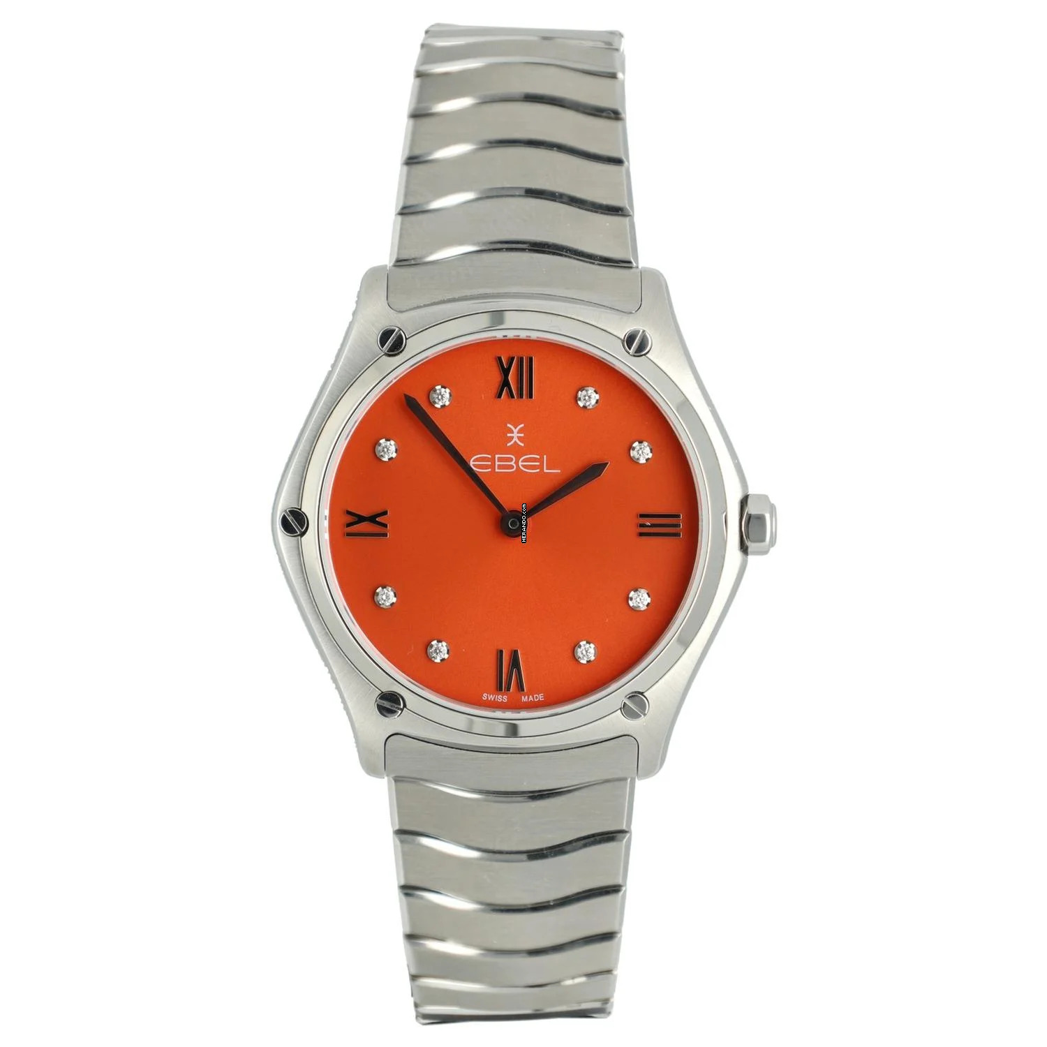  Ebel Sport Classic Diamond Red Dial Full Set New 