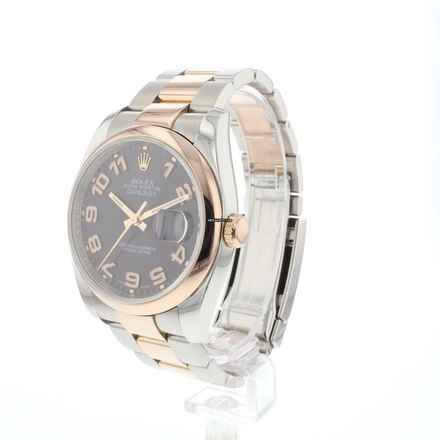  Rolex Datejust 36 Everose/Steel Black Concentric Dial 