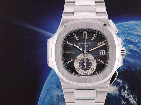  Patek Philippe Nautilus 5980/1a Blue Dial - Punzone Di Ginevra Like New - Full Set 2008 Ita 