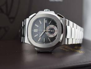 Thumbnail von Patek Philippe Nautilus 5980/1a Blue Dial - Punzone Di Ginevra Like New - Full Set 2008 Ita
