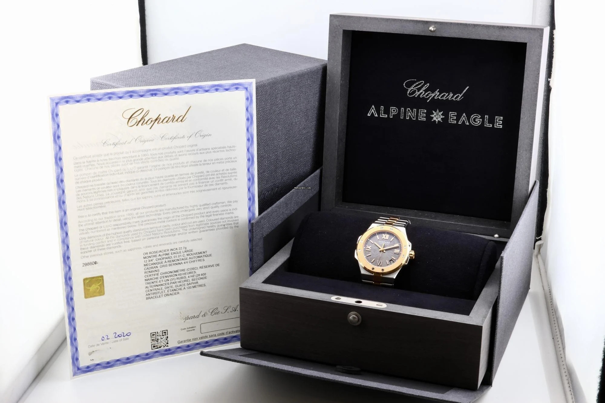  Chopard Alpine Eagle Large Steel / Gold - With Box And Papers - 298600-6001 2020 