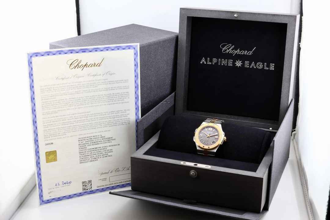  Chopard Alpine Eagle Large Steel / Gold - With Box And Papers - 298600-6001 2020 