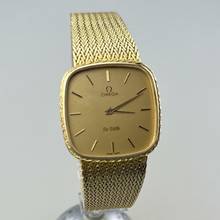 Thumbnail von Omega De Ville Herren / Unisex Vintage Armbanduhr Quarz 1365 Gehäuse und Band 14 K 585 Gelbgold Original Box Erstbesitz
