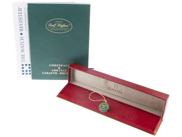  Omega Genevé Ref.136.070 1970 original Box sehr gut Vintage 