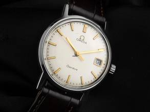 Thumbnail von Omega Genevé Ref.136.070 1970 original Box sehr gut Vintage