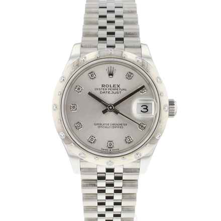  Rolex Datejust 31 Jubilee Silver Diamond Dial Diamond Bezel 