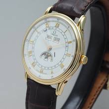 Thumbnail von Omega Triple Date Moonphase Cal.715 Gold 18k/750 RARE collectors watch TOP Condition