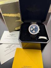 Thumbnail von Breitling Old Navitimer D13022 Blue Dial Stahl Gold very Nice Vintage B&P 1995
