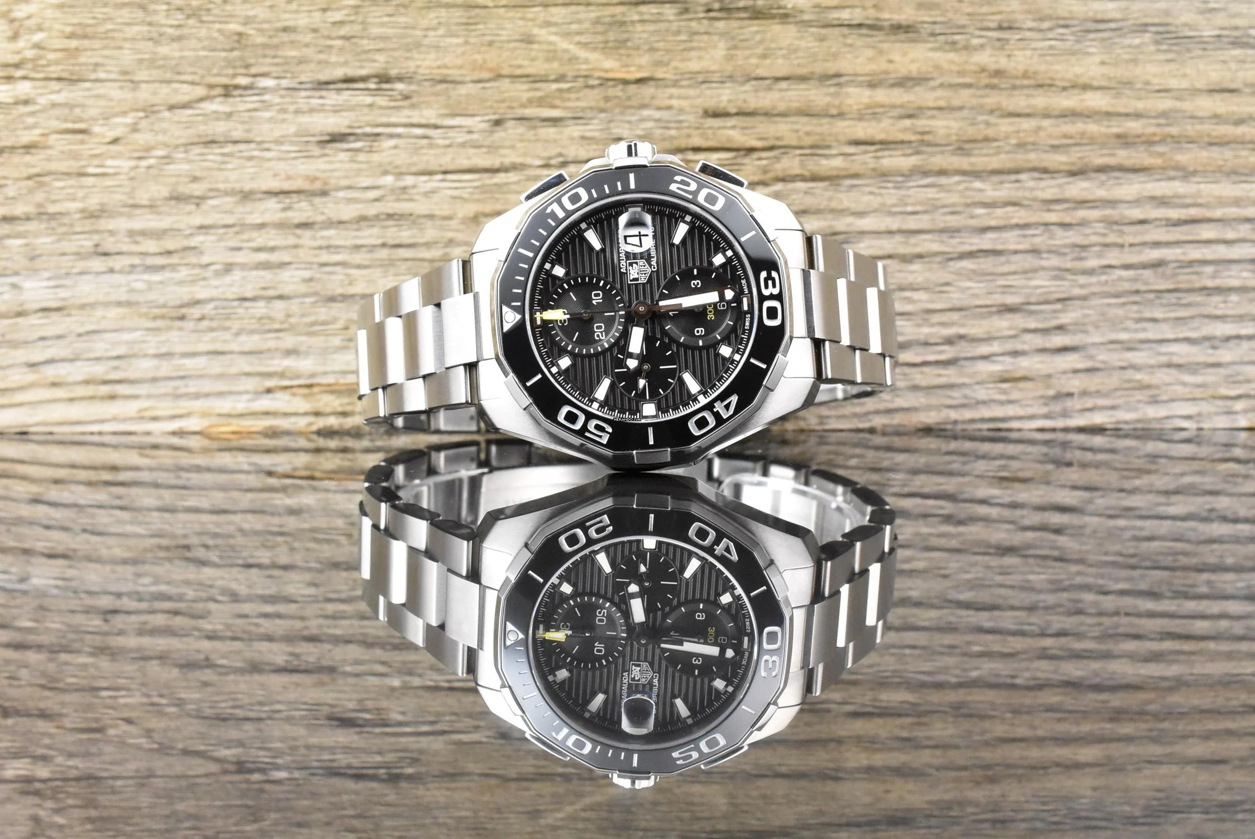 TAG Heuer Aquaracer 300M Calibre 16 43MM Chronograph Ceramic / Black Dial B&P 2017