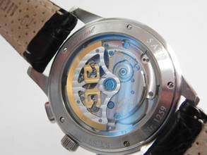 Thumbnail von Glashütte Original Senator Navigator Chronograph mit seltenem silbernen Zifferblatt Top Zustand Krokoband und Faltschließe