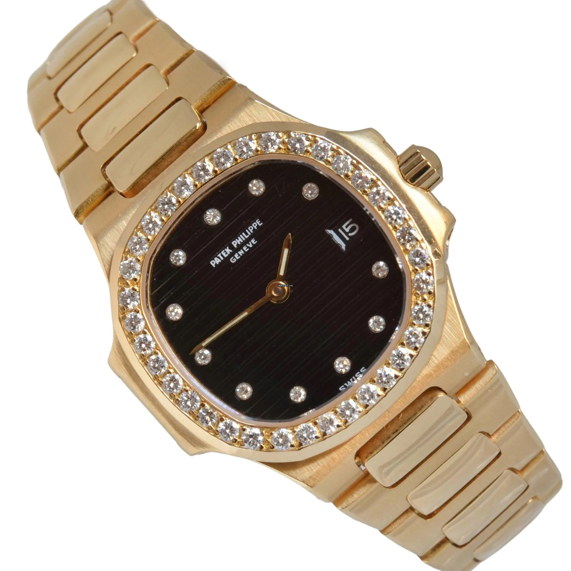  Patek Philippe Nautilus 4700/3 Lady 27MM Factory diamonds dial and bezel gold 18KT TOP Condition 