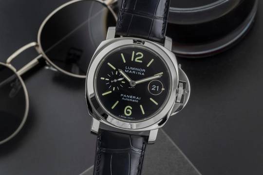  Panerai Luminor Marina Automatic Datum Edelstahl Herrenuhr Ref. PAM00104 