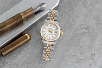 Thumbnail von Rolex Lady-Datejust Stahl / Gold Automatik Damenuhr Ref 69173 Vintage Klassiker