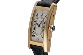 Thumbnail von Cartier Tank Américaine 18K (0,750) Gelbgold Damenuhr Gold Ref. W26015K2 1710