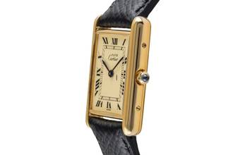 Thumbnail von Cartier Tank Vermeil must Tank GM Vermeil Ivory Dial Silber Herrenuhr Medium Ref. 681006
