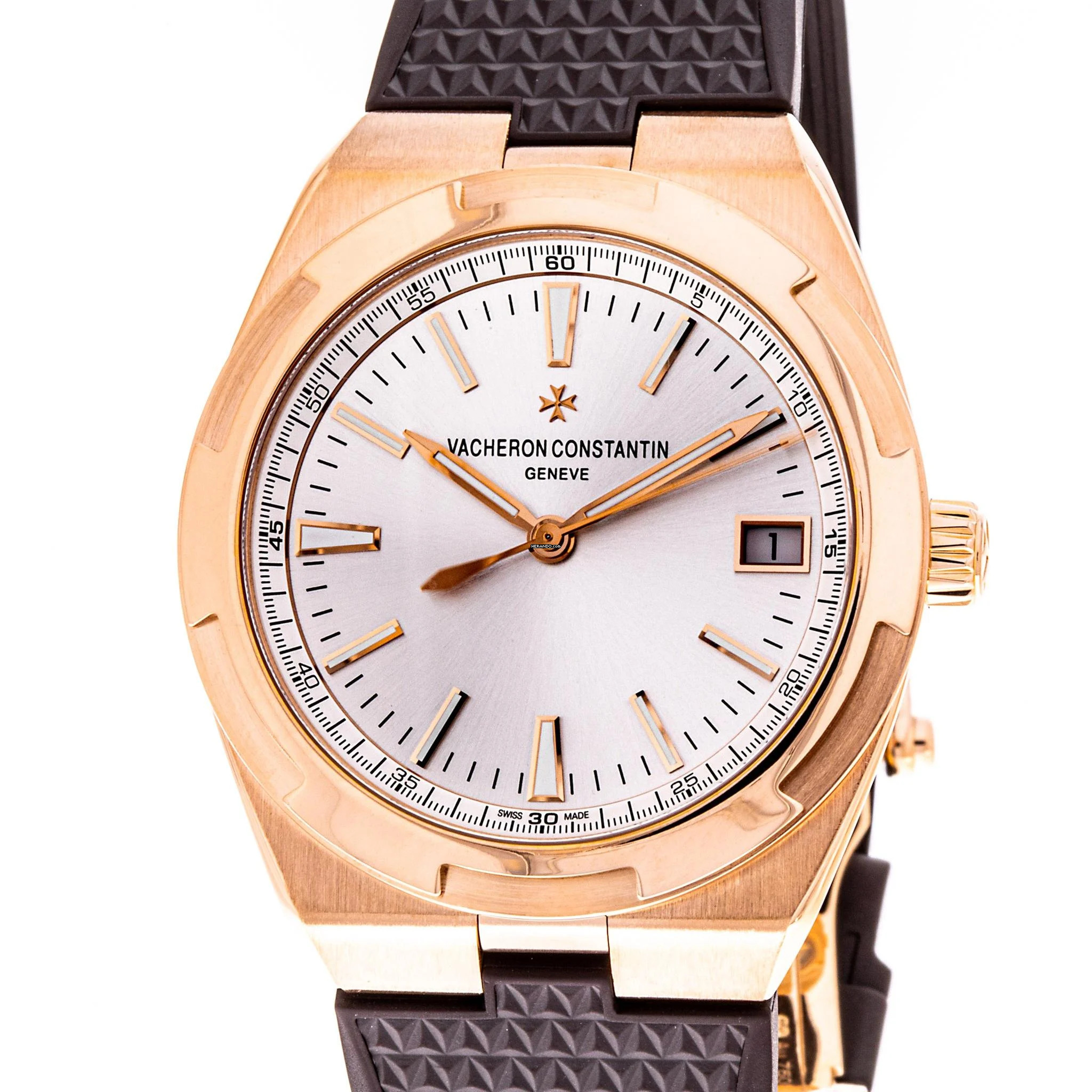  Vacheron Constantin Overseas 41 Rosegold Silver – 4500v/000r-b127 – like NEW – 2018 Full Set 